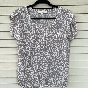 Ann Taylor LOFT Animal Print Top Size S